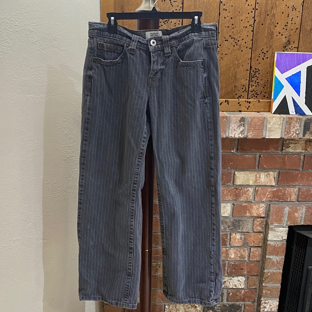 BDG Charcoal Pinstripe Straight Leg Jeans